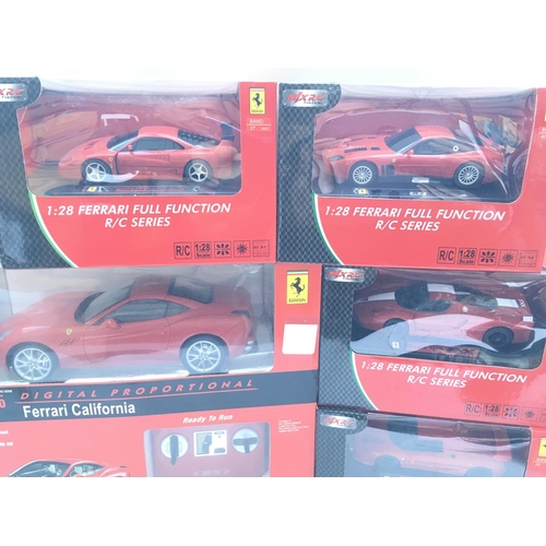 668 - 5 X Boxed Remote Controlled Ferraris by Mix R/C and Silverlit.