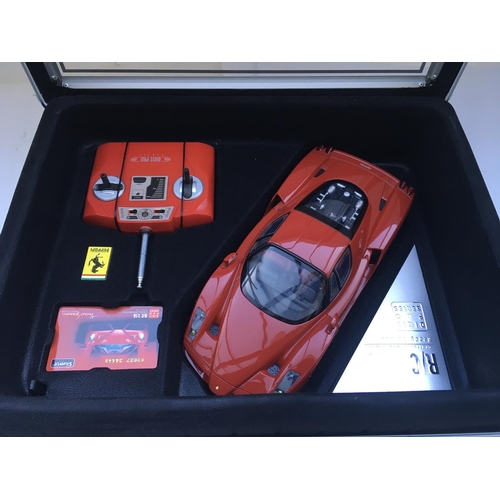 670 - A Silverlit Remote Controlled Digit Pro Series Ferrari in lockable Case. 1:16 Scale.