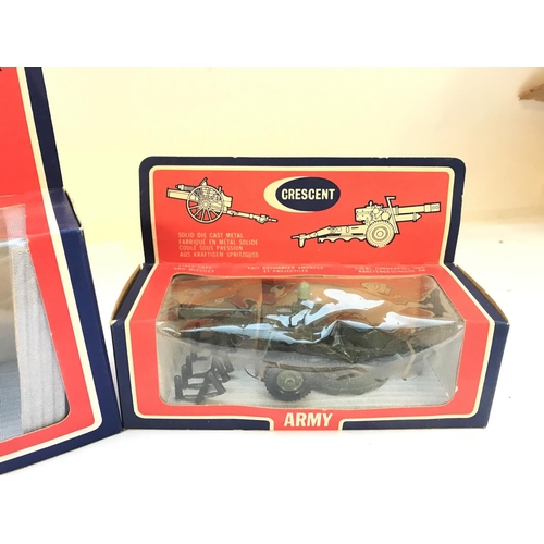 689 - A Boxed Cresent Toys Saladin Scout Car and a Field Gun.