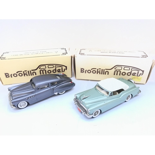 696 - 2 X Boxed Brooklin Models. A Buick Skylark and a Buick Roadmaster Sedanet.