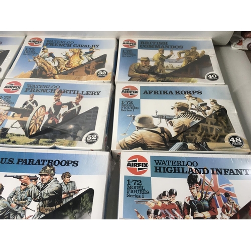 735 - A collection of ten Airfix military model kits. All still sealed.