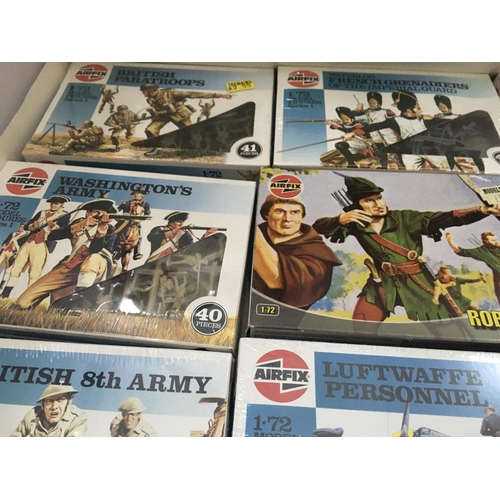 736 - Collection of 9 Airfix military model kits,