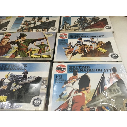 736 - Collection of 9 Airfix military model kits,