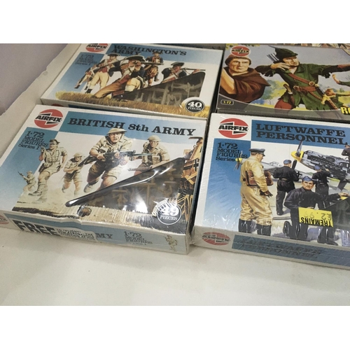 736 - Collection of 9 Airfix military model kits,