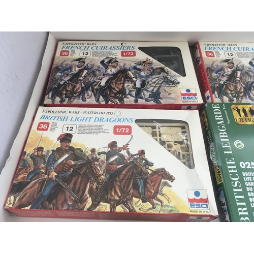 738 - A collection of five boxed model kits by Revell and ESCI. all military themed.