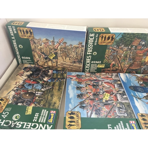 742 - A collection of 10 unused REVELL model kits. All military themed.