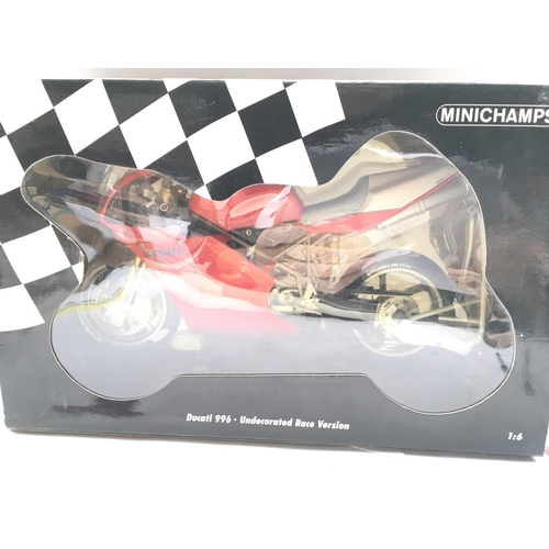 767 - A Boxed Minichamps Ducati 996 Undecorated Version. 1:6 Scale.