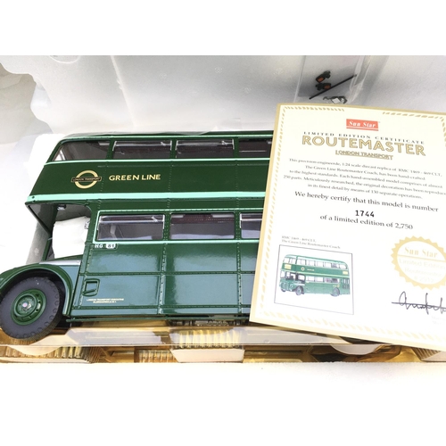 776 - A Boxed Sun Star RMC 1469-469 CLT The Green Lime Routemaster Coach. #2912.