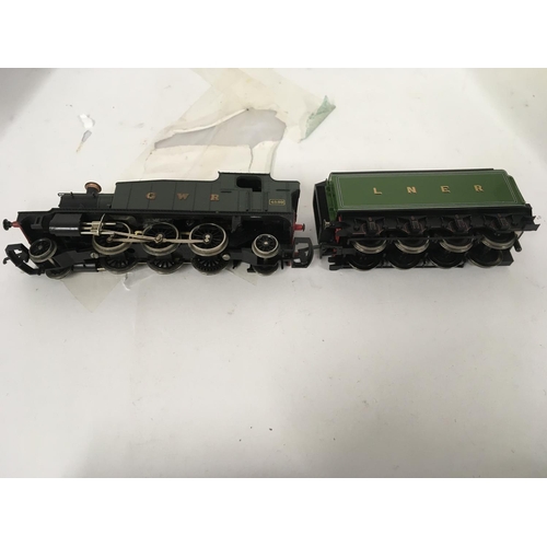 78 - An unboxed pair of locomotives Hornby Western Invader D1009 weathered edition with 2 coaches. A Lima... 