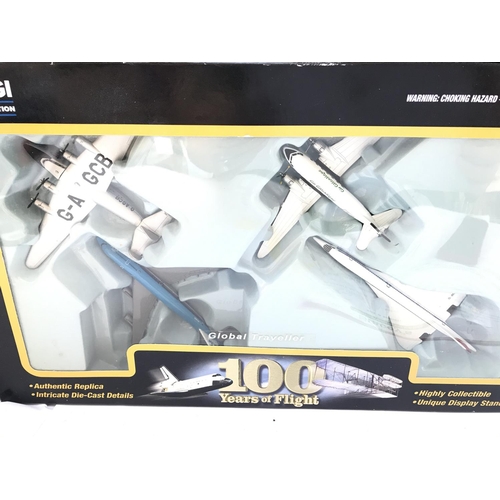 788 - 4 X Boxed Corgi Showcase Collection Sets including Fighting Machines and 100 years of Flight.