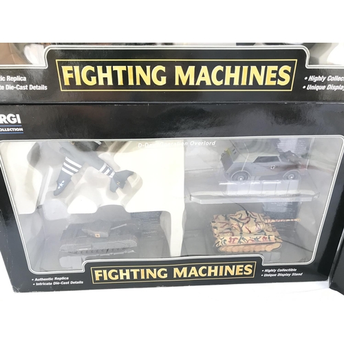 788 - 4 X Boxed Corgi Showcase Collection Sets including Fighting Machines and 100 years of Flight.