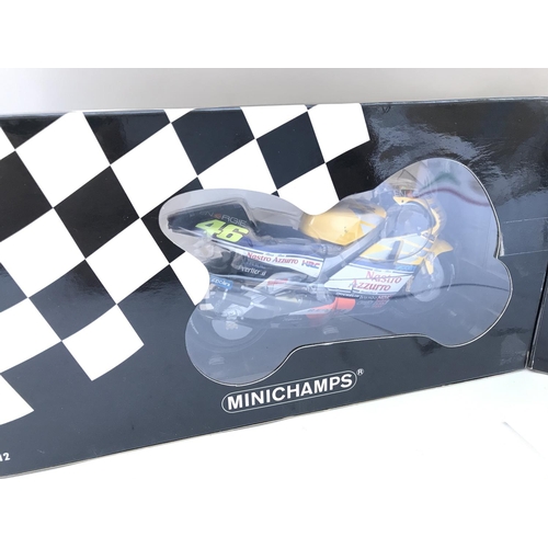 792 - 2 X Boxed Minichamps motorcycles. 1:12 Scale. A Honda NSR 500 and a Yamaha YZR 500.