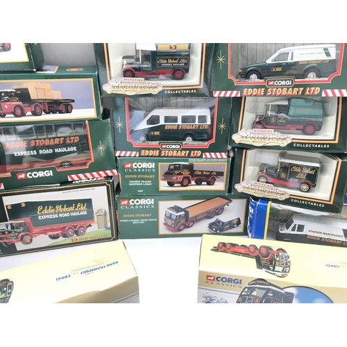 794 - A Box Containing Boxed Corgi Eddie Stobart Diecast.