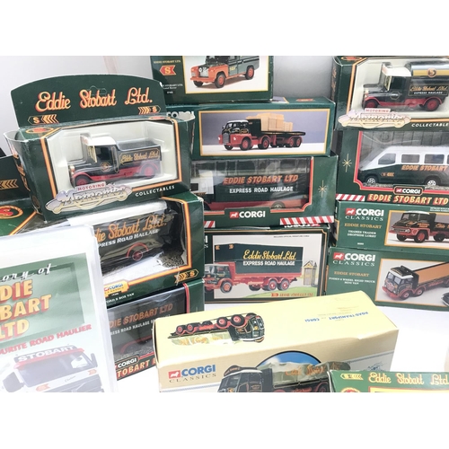 794 - A Box Containing Boxed Corgi Eddie Stobart Diecast.