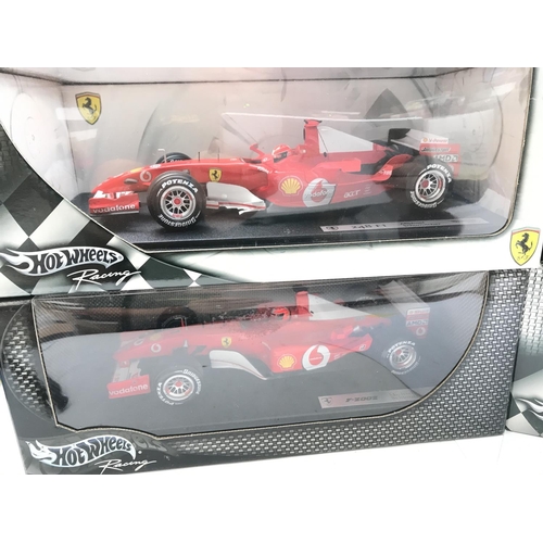 795 - 5 X Boxed Hot Wheels 1:18 Scale Formula 1 Racing Cars.