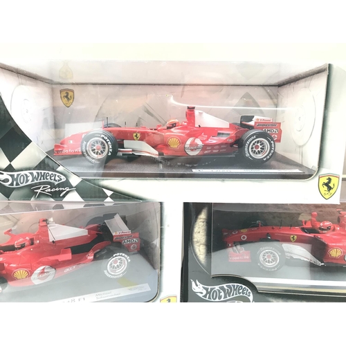 795 - 5 X Boxed Hot Wheels 1:18 Scale Formula 1 Racing Cars.