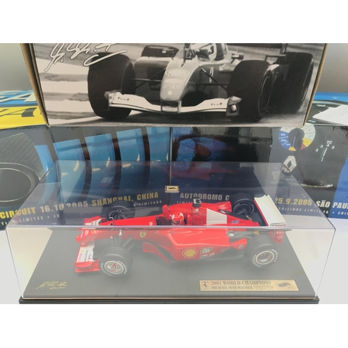 805 - 3 Boxed Hot Wheels Formula 1 Cars 1:18 Scale.(3).