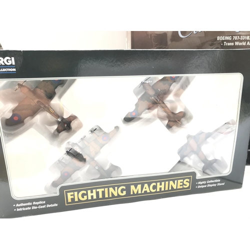 807 - 2 X Boxed Corgi Fighting Machines and a Boeing 707-331B. 1:144 scale.