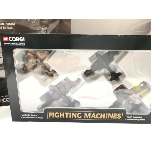 807 - 2 X Boxed Corgi Fighting Machines and a Boeing 707-331B. 1:144 scale.