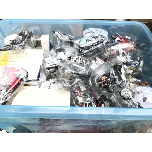 808 - A Box Containing a Collection of Various Diecast Motorcycles. Including Maisto and Hachette Mega Bik... 