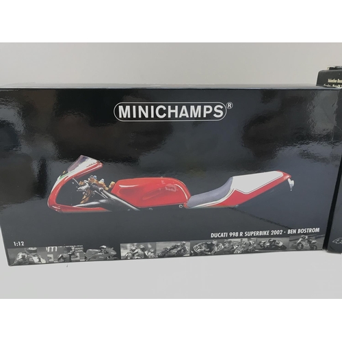 812 - 2 X Boxed Minichamps. A Ducati 998 Superbike. 2002 and a Valentino Rossi Figure.