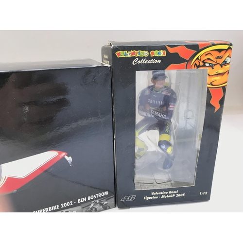 812 - 2 X Boxed Minichamps. A Ducati 998 Superbike. 2002 and a Valentino Rossi Figure.