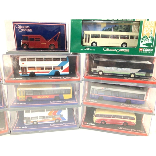 82 - A box Containing a Collection of Corgi Original Omnibus Buses.