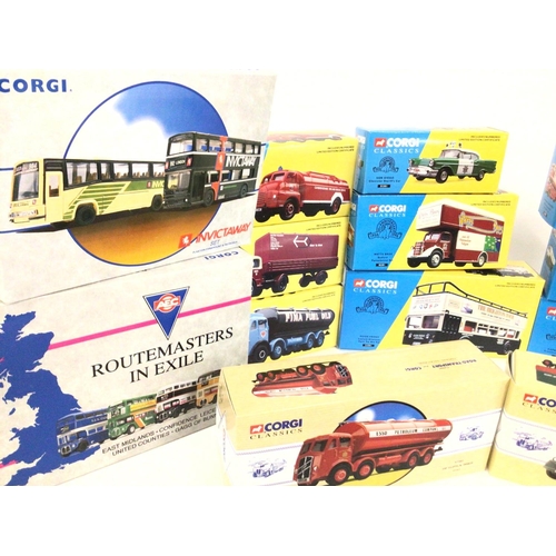 85 - A Collection of Boxed Corgi Classics including Buses. Lorrys etc.