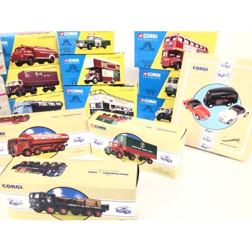 85 - A Collection of Boxed Corgi Classics including Buses. Lorrys etc.