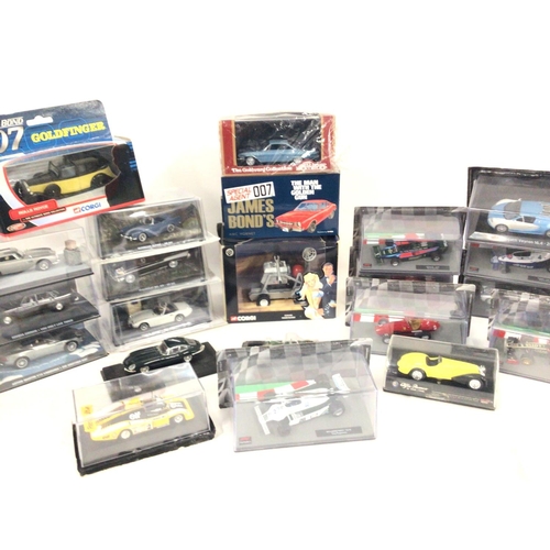 863 - A Box Containing Various Diecast including James Bond and Various Racing Cars.