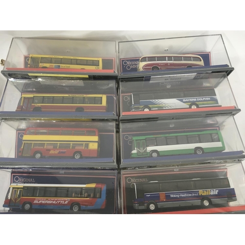 87 - A collection of 14 Corgi limited edition buses all I presentation cases most still in sealed plastic... 