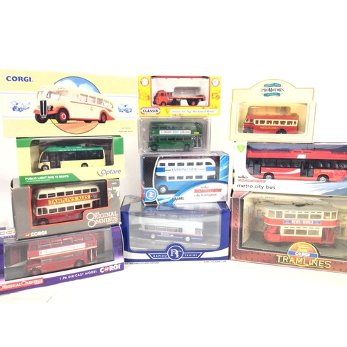 870 - A Collection of Various Diecast Buses including Corgi. Rapido Trains etc. all Boxed.