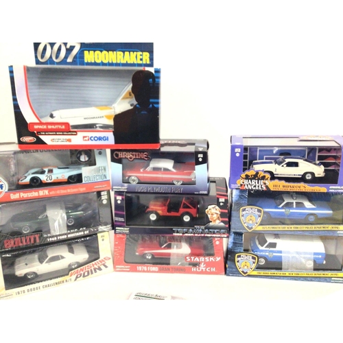 873 - A Collection of Movie Themed Diecast including Corgi and Green Light. The A-Team. The Full Guy. Chit... 