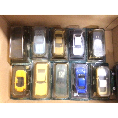 874 - A Box Containing a Collection of Delprado Diecast Vehicles 1:43 Scale.