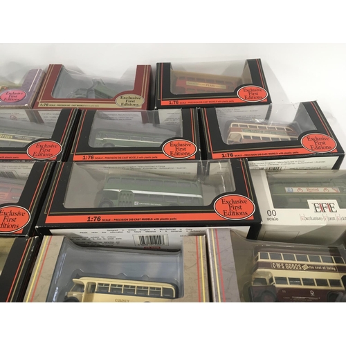 881 - A collection of 28 Exclusive First Editions models on original packaging mainly buses