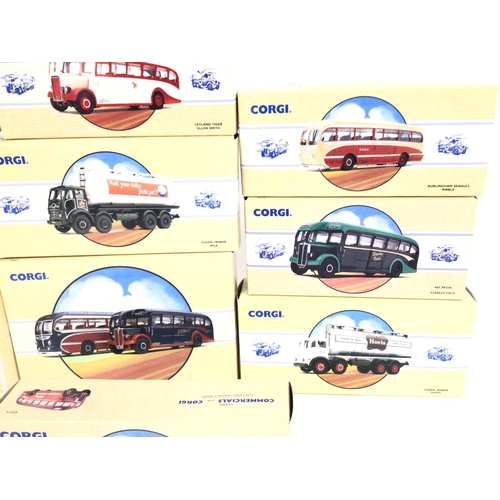 89 - A Collection of Boxed Corgi Classics Including Buses. Vans and Lorrys.