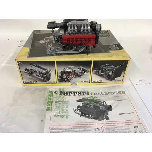 893 - A boxed POCHER model Ferrari Testarossa engine constructed.