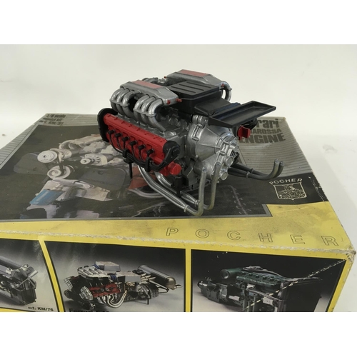 893 - A boxed POCHER model Ferrari Testarossa engine constructed.