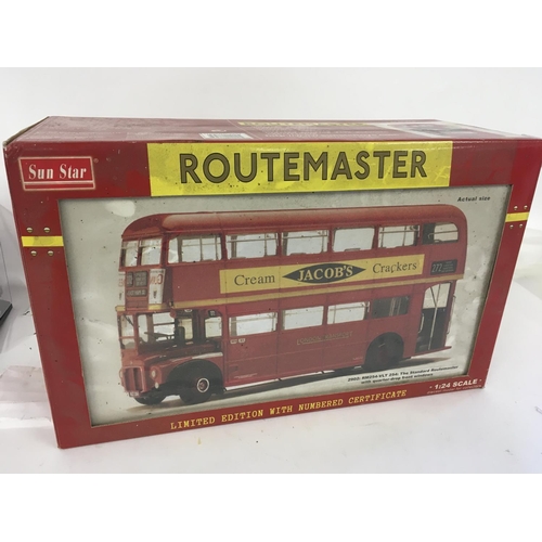 895 - A boxed Sun Star Routemaster with COA 0928 of 3500