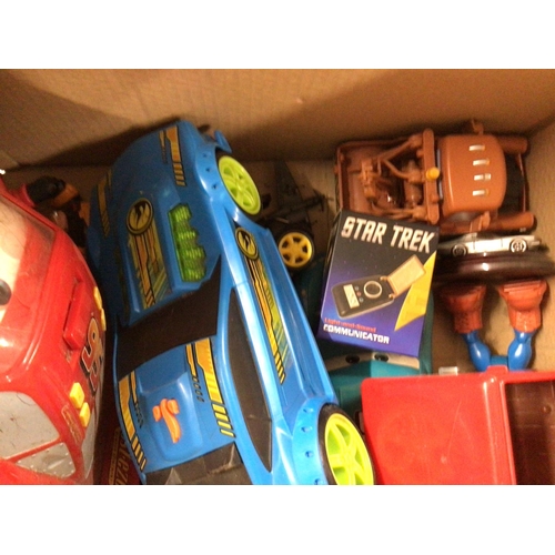 907 - 2 boxes Containing Disney Wall.e Toys. Speed Racer. Knight Rider. Cars Etc. all playworn.(2).