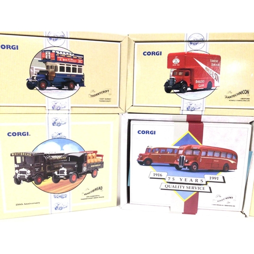 93 - A Collection of Boxed Corgi Classics including Buses.