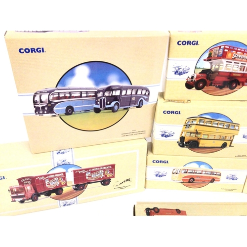 94 - A Collection of Corgi Classics including Buses and lorrys.