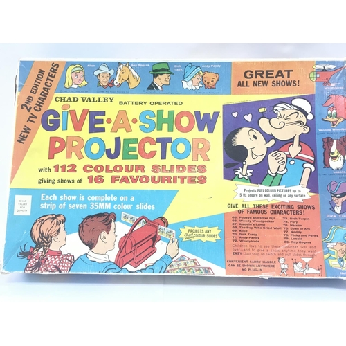 948 - A BoxedChad Valley Give.A.Show Projector Set. Including Popeye. NO RESERVE