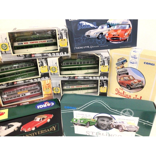 95 - A Collection of Corgi Classics including the Italian Job. Minis. Trams Etc.(2).