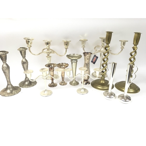 122 - Collection of various candlestick holders. No reserve. (14)