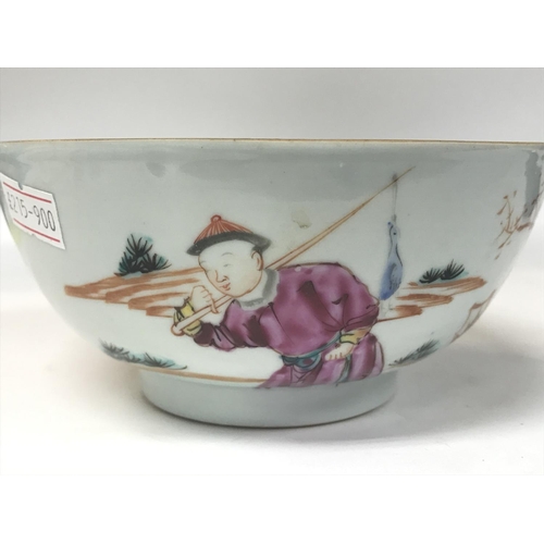 127 - A pair of late 18th century Cantonese bowls , postage category D