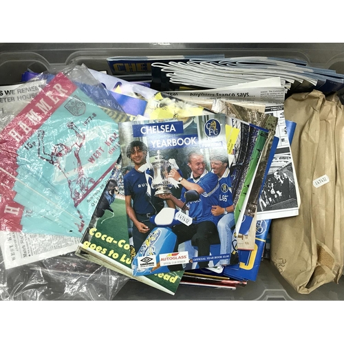 147 - A large collection of Chelsea football programmes including some West Ham programmes