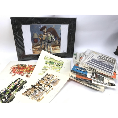 160 - A Collection of super quick model kits, watercolours, and a limited edition autograph print of the v... 