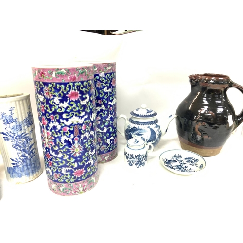 182 - Oriental style Porcelain including vases etc. postage cat d