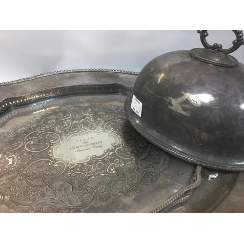 225 - Silver plate trays